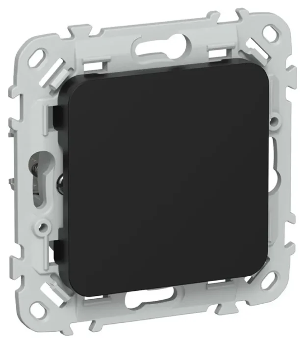 Заглушка СП FLITE ЗГ-ФлЧ с суппортом механизм черн. IEK FI-PL10-K02