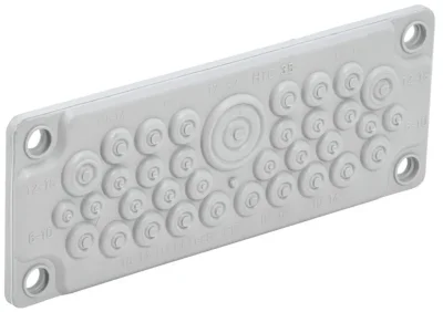 Ввод кабельный мембранный 35 отверстий d6-32мм IP65 (без клипс) TITAN IEK TI-01D-MC-035-65