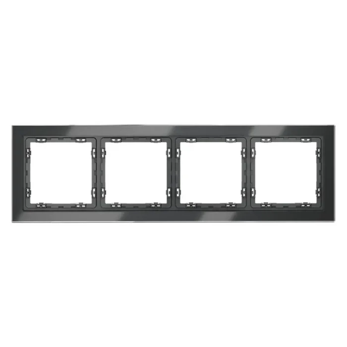 Рамка 4-м S70 стеклян. графит Voltum VLS110407