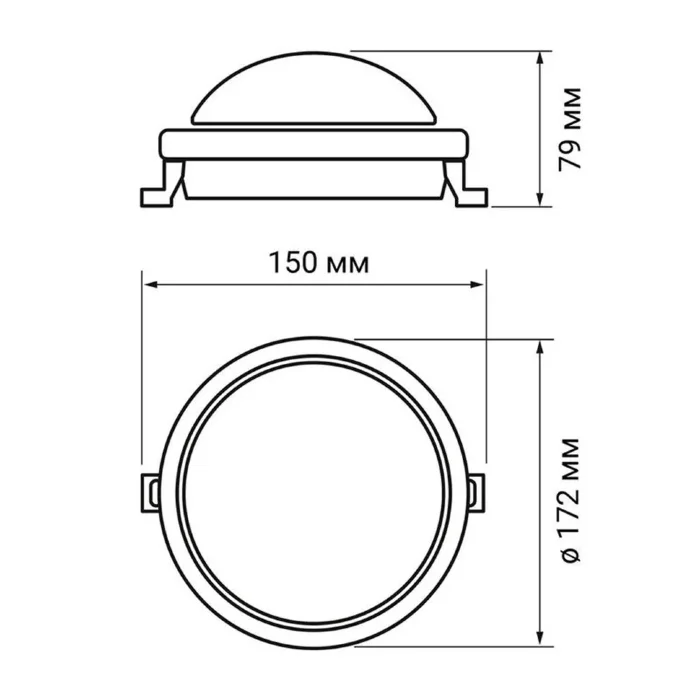 Светильник светодиодный "Банник" PBH-PC3-RA 8Вт 4000К IP65 ЖКХ ДБП пылевлагозащ. white JazzWay 5009271