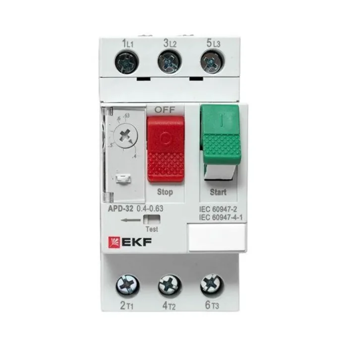 Выключатель автоматический для защиты двигателя АПД-32 0.4-0.63А EKF apd-me-0.63