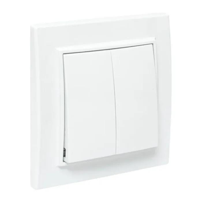 Выключатель 2-кл. СП Минск 10А IP20 бел. Basic EKF ERV10-023-10