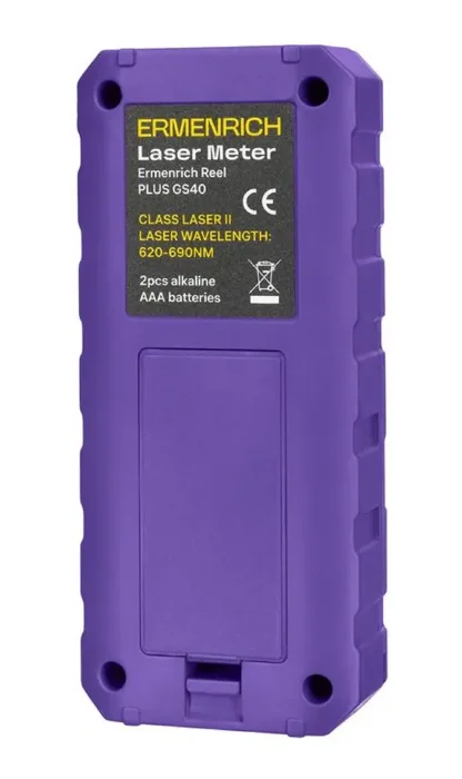 Рулетка лазерная Reel PLUS GS40 фиолет. Ermenrich 86257