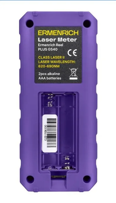 Рулетка лазерная Reel PLUS GS40 фиолет. Ermenrich 86257