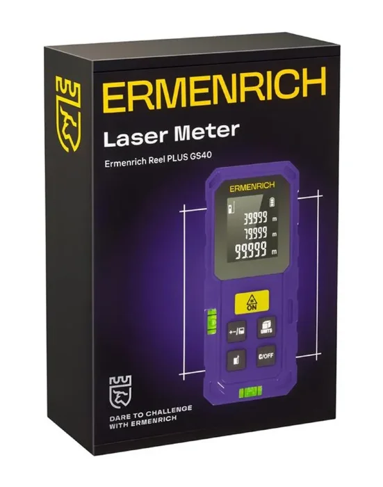 Рулетка лазерная Reel PLUS GS40 фиолет. Ermenrich 86257