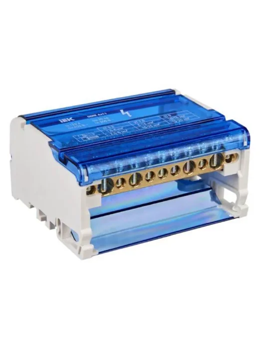 Шина на DIN-рейку в корпусе (кросс-модуль) ШНК 4х11 3L+PEN IEK YND10-4-11-125