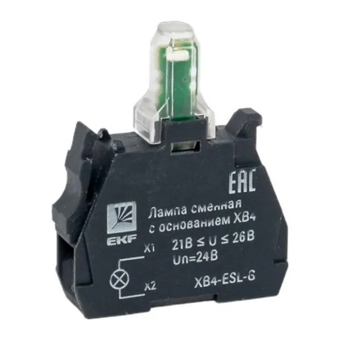 Лампа сменная с основанием XB4 зел. 24В PROxima EKF XB4-ESL-G