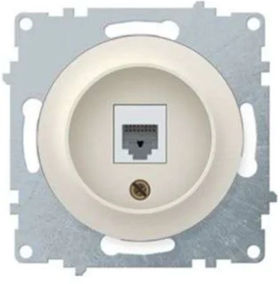 Розетка компьютерная 1-м СП Florence RJ45 кат.5E механизм беж. (1E20701301) OneKeyElectro 2172793