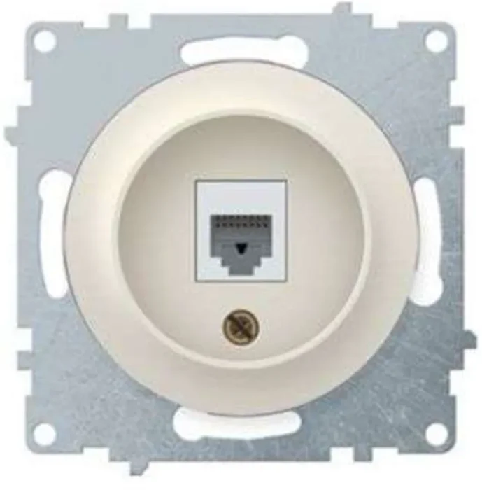 Розетка компьютерная 1-м СП Florence RJ45 кат.5E механизм беж. (1E20701301) OneKeyElectro 2172793