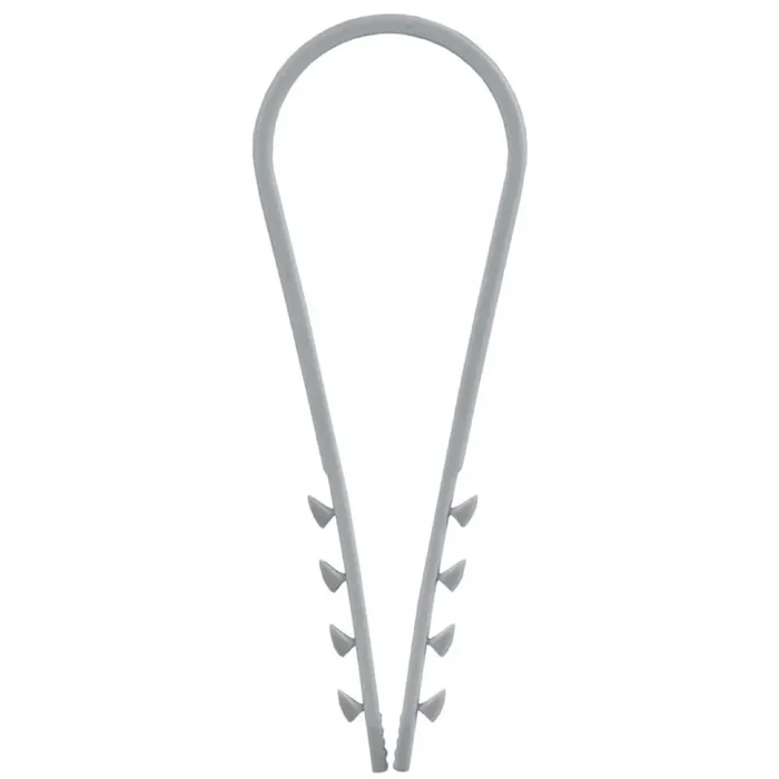 Дюбель-хомут 19х25мм для круглого кабеля нейлон сер. (уп.100шт) GENERICA UDH13-19-25-100-K03-G