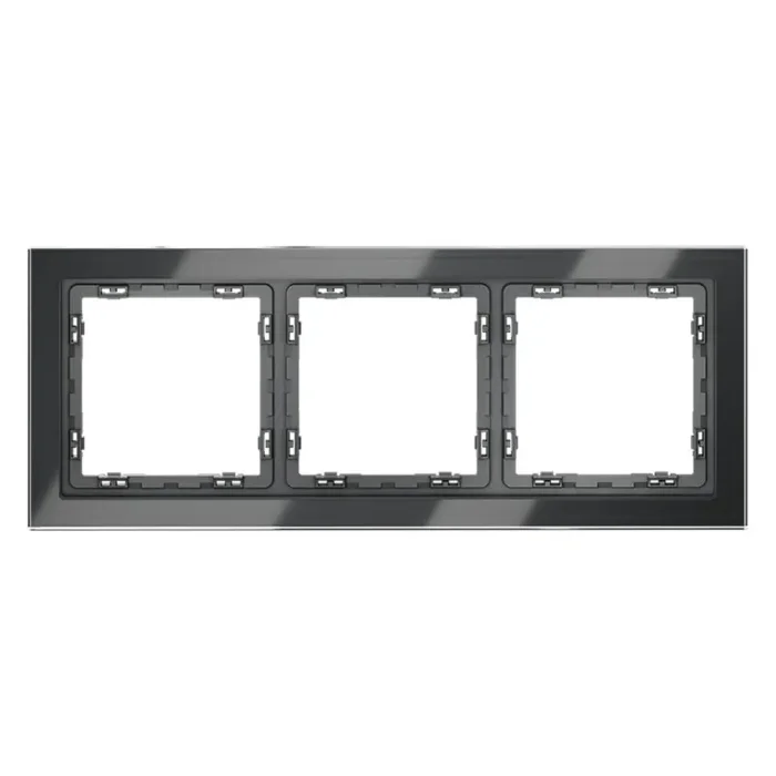 Рамка 3-м S70 стеклян. графит Voltum VLS110307