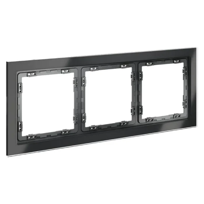 Рамка 3-м S70 стеклян. графит Voltum VLS110307