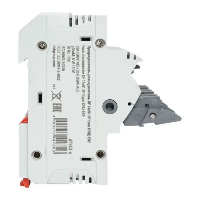 Предохранитель-разъединитель DF 14х51 3п (тип ПВЦ) EKF df143-e