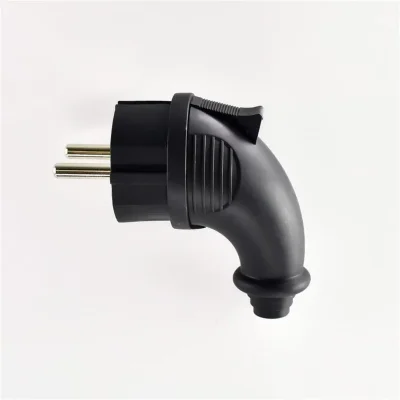 Вилка угловая 16А 2P+PE 220-240В IP44 каучук LEZARD 106-0400-0108/108