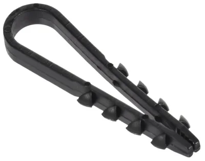 Дюбель-хомут 5х10мм для круглого кабеля нейлон черн. (уп.100шт) GENERICA UDH13-05-10-100-K02-G