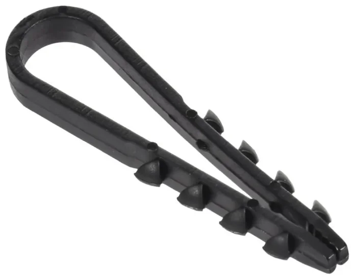 Дюбель-хомут 5х10мм для круглого кабеля нейлон черн. (уп.100шт) GENERICA UDH13-05-10-100-K02-G