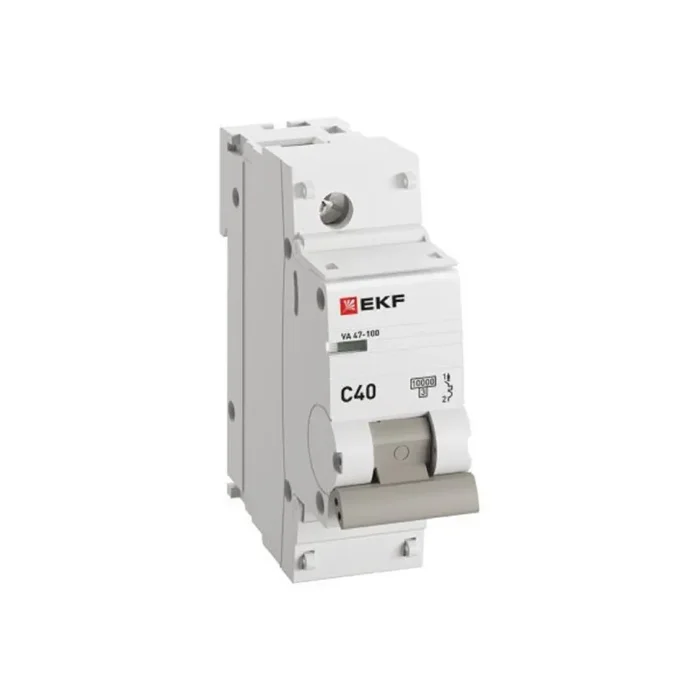 Выключатель автоматический модульный 1п C 40А 10кА ВА 47-100 PROxima EKF mcb47100-1-40C-pro
