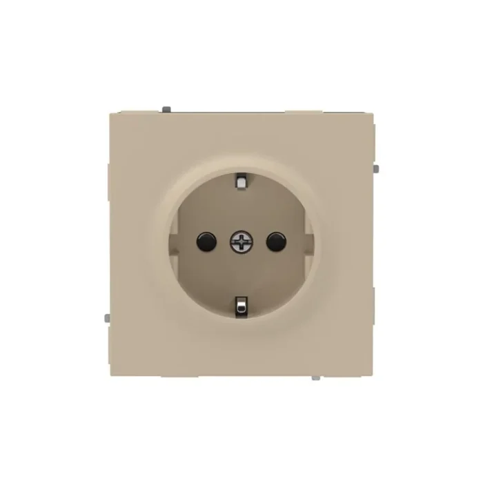 Розетка силовая KANT 2P+E защ. шторки ванильн. марципан DKC 7015003