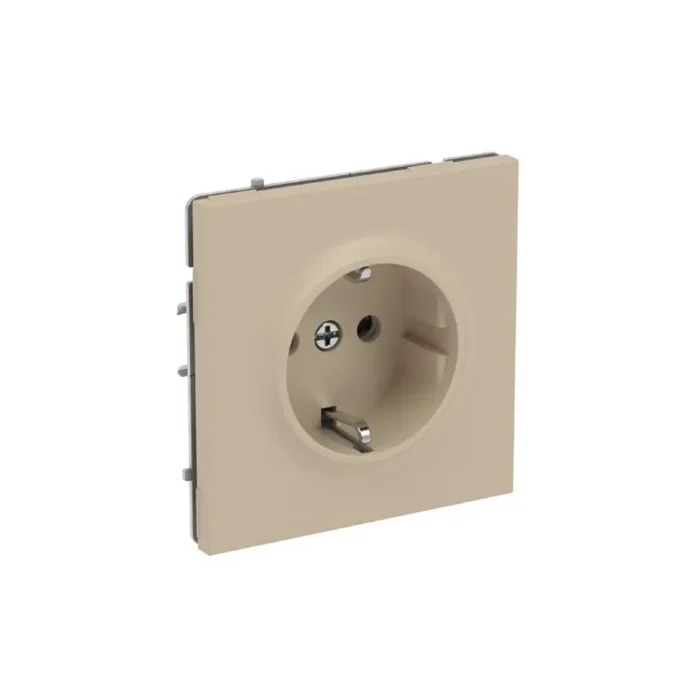Розетка силовая KANT 2P+E защ. шторки ванильн. марципан DKC 7015003