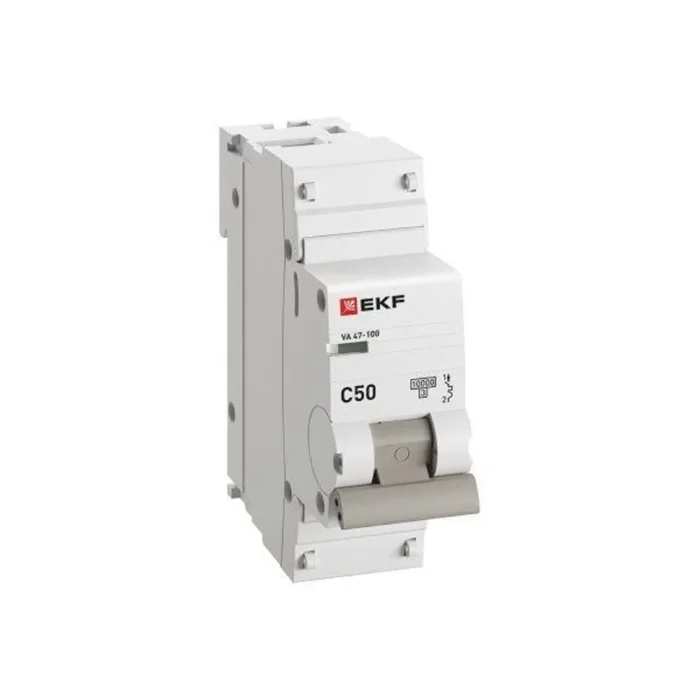 Выключатель автоматический модульный 1п C 50А 10кА ВА 47-100 PROxima EKF mcb47100-1-50C-pro