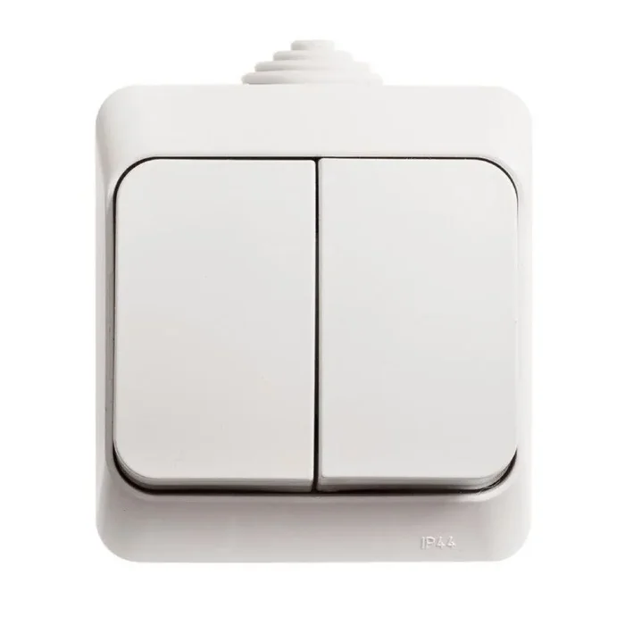 Выключатель 2-кл. ОП Этюд 10А IP44 10AX бел. SE BA10-042B