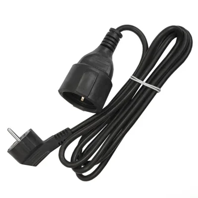 Удлинитель-шнур 1х2м с заземл. 16А IP20 ПВС 3х1 черн. DOMTOK 2341