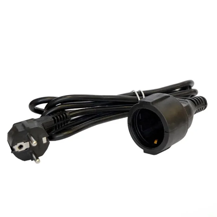 Удлинитель-шнур 1х2м с заземл. 16А IP20 ПВС 3х1 черн. DOMTOK 2341
