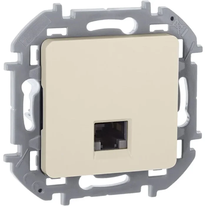 Розетка компьютерная СП Inspiria RJ45 кат.6 UTP IP20 механизм сл. кость IEK 673831