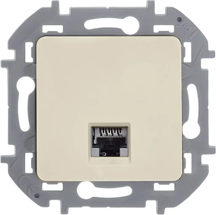 Розетка компьютерная СП Inspiria RJ45 кат.6 UTP IP20 механизм сл. кость IEK 673831