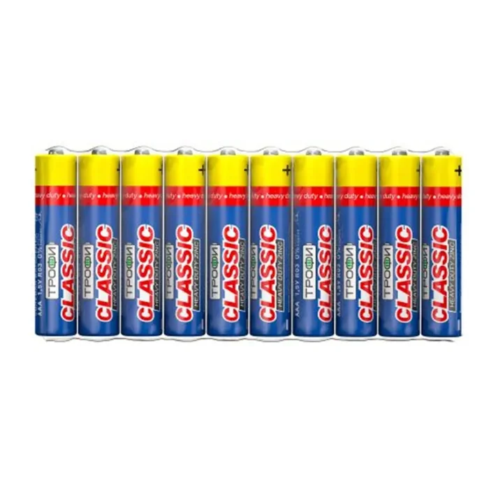 Элемент питания солевой AAA/R03 R03-10S CLASSIC HEAVY DUTY Zinc (уп.10шт) Трофи Б0042309