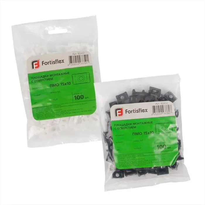 Площадка монтажная под винт ПМО 22х16 черн. (уп.100шт) Fortisflex 63096