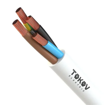 Провод TOKOV ELECTRIC ПВС 4х4(3х4+1х4) 380В Б (уп.100м) 1945529