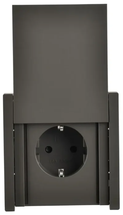 Розетка СП FORTE&PIANO16А IP44 FP319 с заземл. защ. шторки с крышкой безвинт. крепл. сер. IEK FP-R16-16-1-44-K03