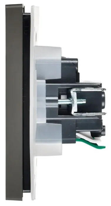 Розетка СП FORTE&PIANO16А IP44 FP319 с заземл. защ. шторки с крышкой безвинт. крепл. сер. IEK FP-R16-16-1-44-K03