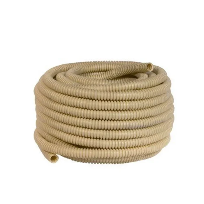 Труба гофрированная ПВХ легкая d16мм с протяжкой сосна (уп.25м) Эра Б0043211