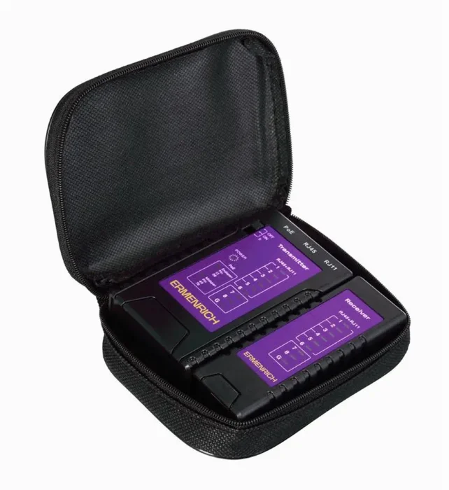 Тестер кабельный NetGeeks NP10 фиолет. Ermenrich 85300