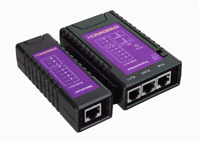 Тестер кабельный NetGeeks NP10 фиолет. Ermenrich 85300