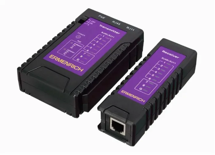 Тестер кабельный NetGeeks NP10 фиолет. Ermenrich 85300