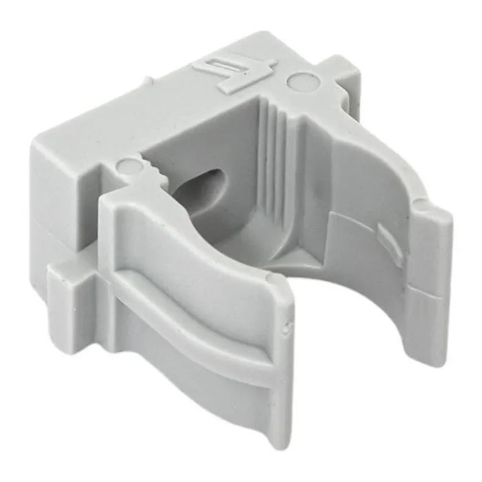 Держатель для труб (клипса) d16мм для монтажн. пистолета сер. (уп.100шт) Plast EKF derjp-z-16