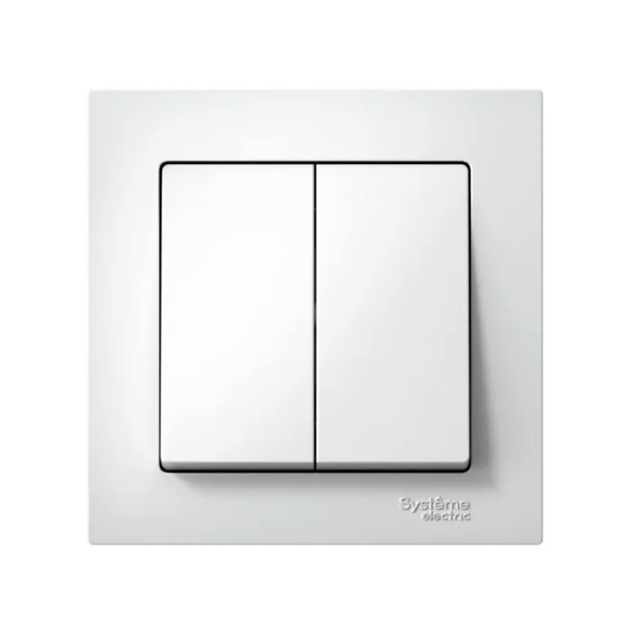 Выключатель 2-кл. СП AtlasDesign 10А IP20 (сх. 5) 10AX в сборе бел. SE ATN000152