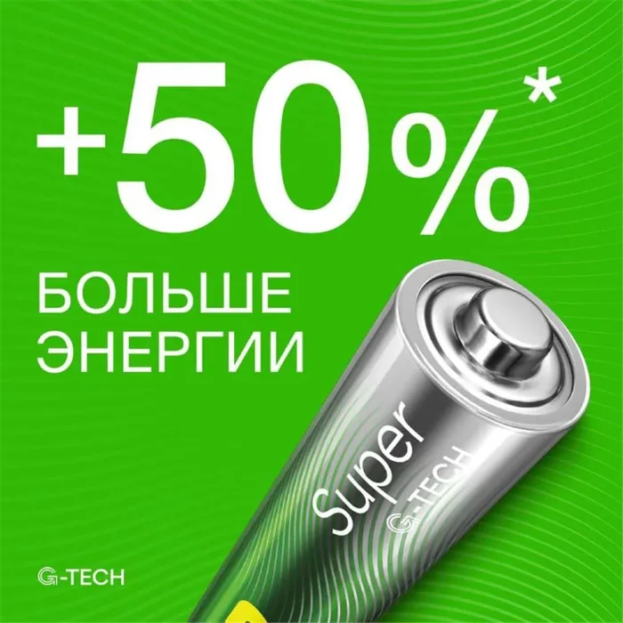 Элемент питания алкалиновый AA/LR6 1.5В Super Alkaline G-Tech 15AA21-2CRSBC6 36/720 (блист.6шт) GP 1228