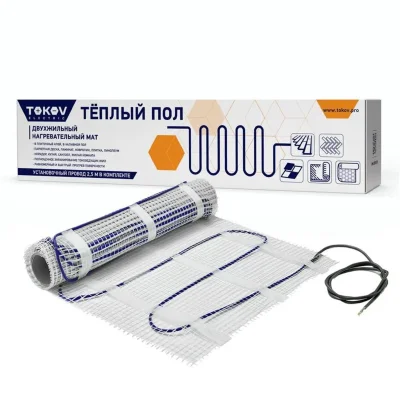 Комплект &quot;Теплый пол&quot; (мат) 150Вт/кв.м 1.5кв.м TOKOV ELECTRIC TKE-MAT150-225-1.5