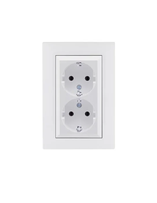 Розетка 2-я Karea RIZZ с заземл. бел. Makel 88001082