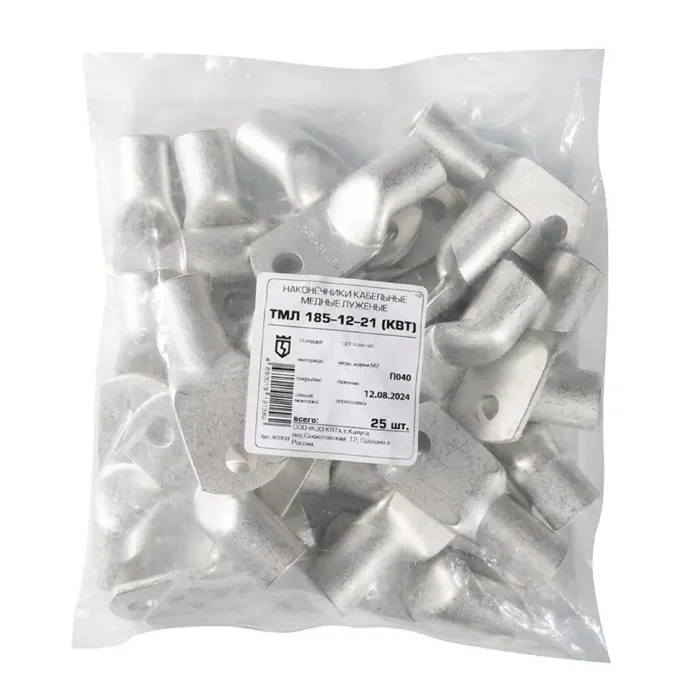 Наконечник луженый медный ТМЛ 185-12-21 опрес. КВТ 40909