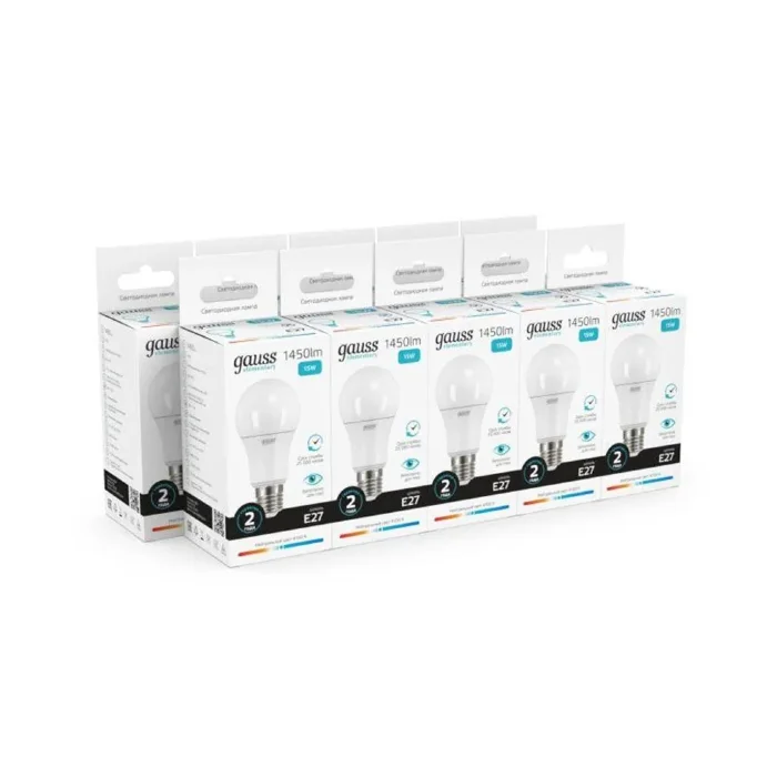 Лампа светодиодная Elementary 15Вт A60 грушевидная 4100К нейтр. бел. E27 1450лм GAUSS 23225