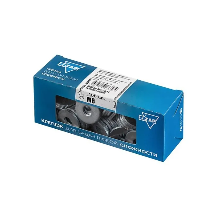 Шайба кузовная М8 DIN 9021 оцинк. (уп.100шт) Tech-Krep/Zitar 105266