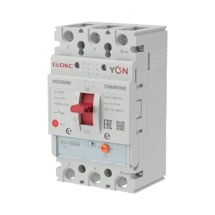 Выключатель автоматический MGS160 3P 128-160A 25kA YON MGS160M-3TAMF0160