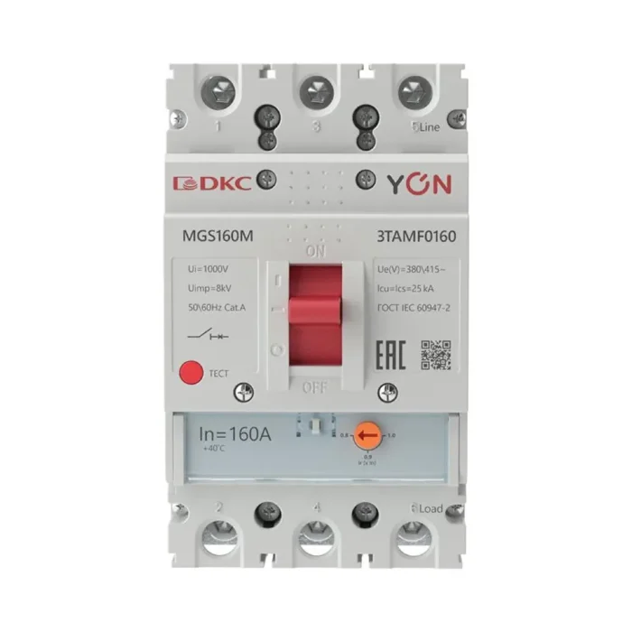 Выключатель автоматический MGS160 3P 128-160A 25kA YON MGS160M-3TAMF0160