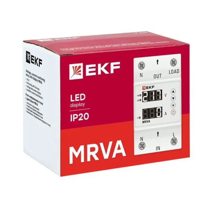 Реле напряжения и тока с дисплеем MRVA 40А PROxima EKF MRVA-40A