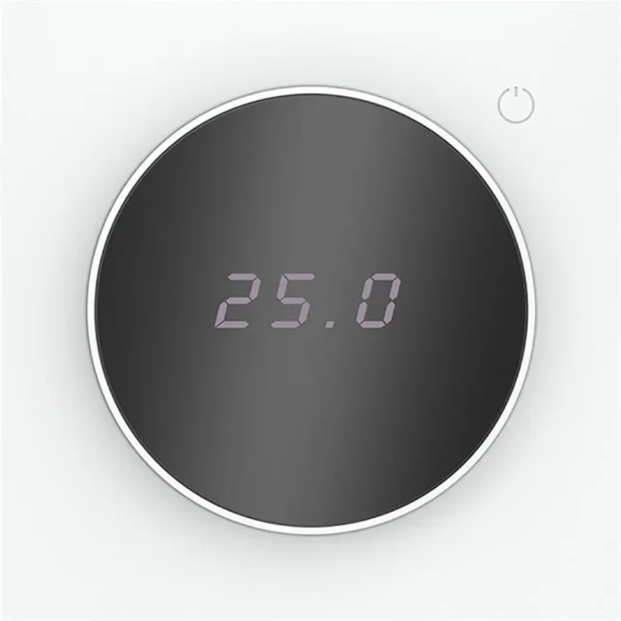 Терморегулятор электронный S70 с индикацией и датчиком для теплого пола механизм бел. матов. Voltum VLS070102